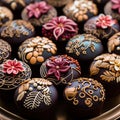 Artistic Decorated Chocolate Cupcakes