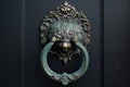 Artistic Decorated handle knocker. Generate Ai Royalty Free Stock Photo