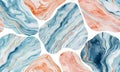 Marble Wavy Patchwork in Cool Pastels