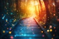 Artistic Depiction of Individualized Education Programs IEPs Glowing Pathways Illuminated by Learning-Focused Visuals, Symbolizing