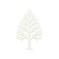 Artistic depiction of a tree using a dot matrix pattern on a white Royalty Free Stock Photo