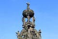 Artistic detail of the Holyrood Palace fountain, Edinburgh, Scotland