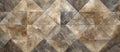 Closeup of a beige marble tile wall with geometric triangle pattern Royalty Free Stock Photo