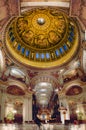 Artistic dome architecture inside St. Paul`s Cathedral Royalty Free Stock Photo