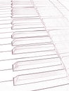 Artistic draw of a piano keyboard Royalty Free Stock Photo