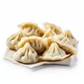 Artistic Dumplings: Authentic, Iconic, And Sensitively Isolated On White Background Royalty Free Stock Photo