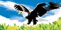Artistic eagle illustration Royalty Free Stock Photo