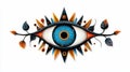 An artistic eye design featuring vibrant colors and intricate details Royalty Free Stock Photo