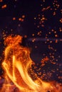 artistic fire background with sparkles Royalty Free Stock Photo