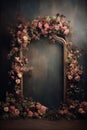 Artistic Floral Installation with Vintage Frame