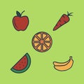 Artistic food icons