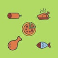 Artistic food icons