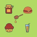Artistic food icons