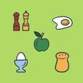 Artistic food icons