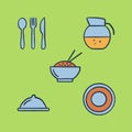 Artistic food icons