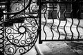 Artistic forged iron railing Royalty Free Stock Photo