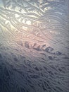 Artistic frost on the window glass Royalty Free Stock Photo