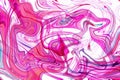 an artistic fusion of vibrant beauty, abstract forms, and colorful gradient design on a purple liquid metallic reflection
