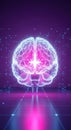 Brain Visualization AI, Neural Network, Cognitive, Futuristic, Digital Brain, Concept Royalty Free Stock Photo