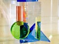 Artistic glass processing ,,Three-dimensional Kupka,,