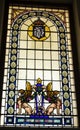 Artistic Glass Work Showing Symbols of Ruling Family