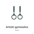 Artistic gymnastics vector icon on white background. Flat vector artistic gymnastics icon symbol sign from modern sport collection