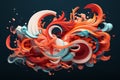 Artistic Happy Chinese New Year Typography