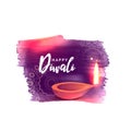 Artistic happy diwali festival background with watercolor effect