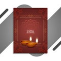 Artistic Happy Diwali festival brochure elegant design