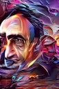 Artistic and humorous portrait of Eric Zemmour