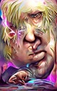 Artistic and humorous representation of Boris Johnson Royalty Free Stock Photo