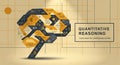 Abstract brain graphic with mathematical symbols for quantitative reasoning Royalty Free Stock Photo