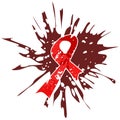 Artistic Red ribbon made with spots isolated