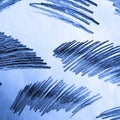 Artistic Image. Dirty Drawing. Blue Brush Concept. Sea and Azure Marker Image. Indigo Artistic