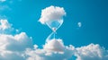 An hourglass formed by clouds symbolizes the passage of time. It evokes thoughts of nature and eternity. What does time mean to Royalty Free Stock Photo