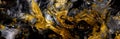 Liquid gold and black marble abstract artwork Royalty Free Stock Photo