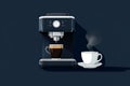 Sleek Modern Coffee Maker Illustration Royalty Free Stock Photo