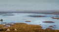 Artistic Impressionist style photo image of the estuary at Northam Burrows, North Devon, England. Royalty Free Stock Photo