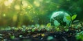 Artistic interpretation of green tech in an environment setting reflecting ESG and CSR commitments
