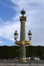 Artistic lamppost in Paris, France