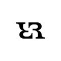 Artistic letter R R initial logo design template. Ambigram logo