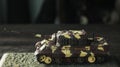 artistic miniature of the King Tiger Tank, this German heavy tank from the World War 2 era Royalty Free Stock Photo