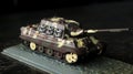 artistic miniature of the King Tiger Tank, this German heavy tank from the World War 2 era Royalty Free Stock Photo