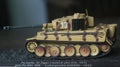 artistic miniature of the King Tiger Tank, this German heavy tank from the World War 2 era Royalty Free Stock Photo