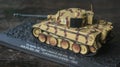 artistic miniature of the King Tiger Tank, this German heavy tank from the World War 2 era Royalty Free Stock Photo