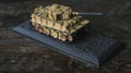 artistic miniature of the King Tiger Tank, this German heavy tank from the World War 2 era Royalty Free Stock Photo