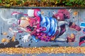 Artistic mural in Koblenz, Germany