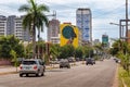 Artistic Murals on High-rise Buildings in Central Maputo, Capital City of Mozambique. Royalty Free Stock Photo