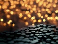 Artistic Neural Links Network Abstract background hexagon pattern with glowing lights