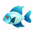 Artistic Ocean Scene Fish Illustration